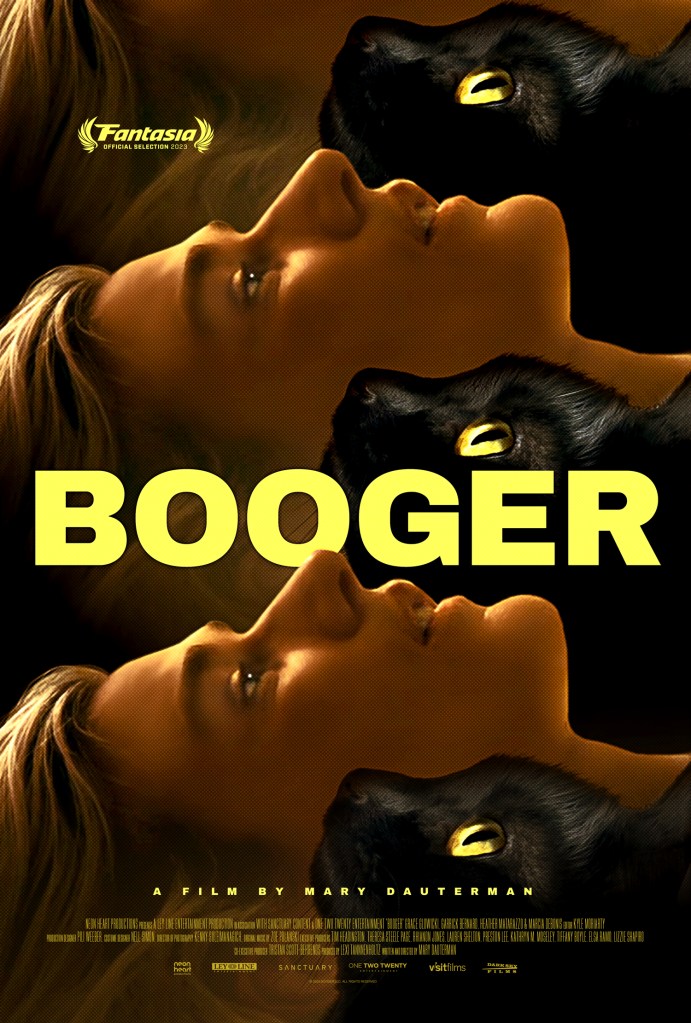 A poster for the movie Booger.