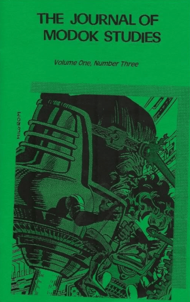 An image of The Journal of MODOK Studies, Volume one, Number three